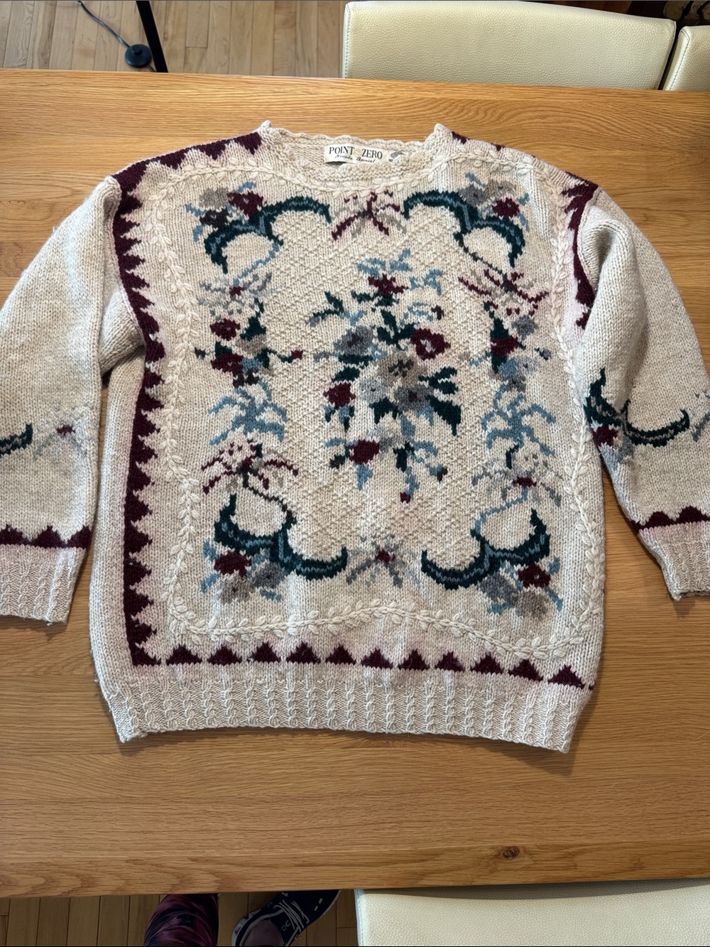Point Zero Nicole Benito Vintage Shetland Wool Sweater Cozy